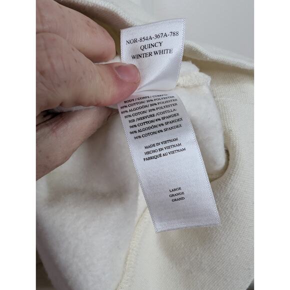 Rails Quincy Cutout Sweatshirt in Winter White Size L - Picture 5 of 9